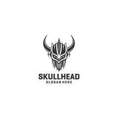 Skull head logo vector illustration