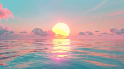 Fototapeta premium moon over a sea or ocean at night, midnight