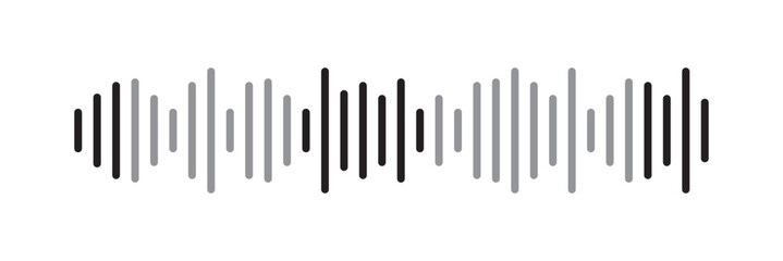sound icon set. digital recorder voice audio wave vector symbol. soundwave frequency icon in black and white color.