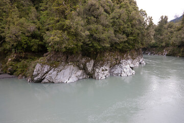 New Zealand landscape on a sunny autumn day