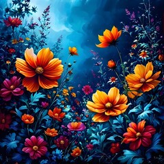 Flowers made of different colors