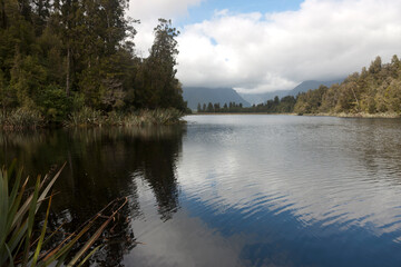 New Zealand landscape on a sunny winter day