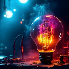 A bulb that emits a twisted color