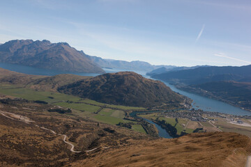 New Zealand lake landscape on the South Island.