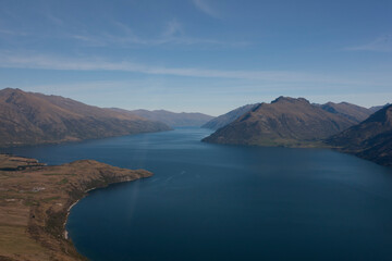 New Zealand lake landscape on the South Island.