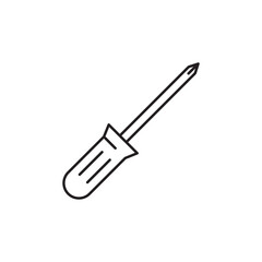 screwdriver icon design, isolated on white background, vector illustration