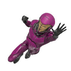 alien soldier is jumping in action to catch you