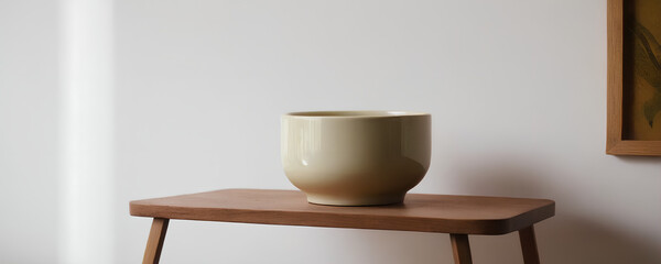 Table background of free space and kitchen interior.White wall with shadows and sunny warm morning time.Copy space for your composition.