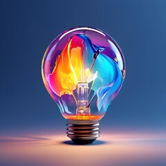 A bulb that emits a twisted color