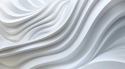 Abstract white wavy sculpted horizontal background wave of 3d white liquid flow of marble liquid flow texture fluid art abtract themed photorealistic illustration