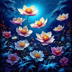 Flowers made of different colors