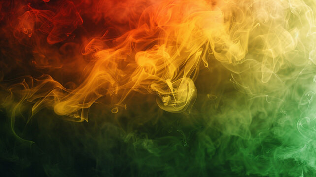 A smoke in the colors of the Rasta flag