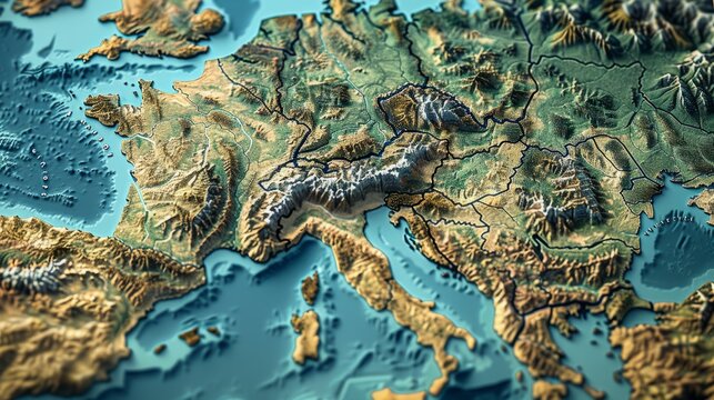 Digital Map Of france - Powered by Adobe
