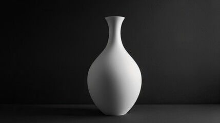 Ethereal Elegance: A White Vase Perched on a Table