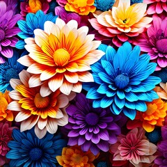 Flowers made of different colors