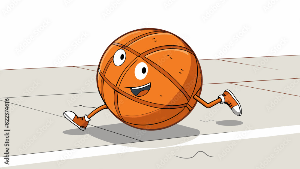 Poster a basketball bouncing on a concrete court the sound of it hitting the ground with each dribble. the 