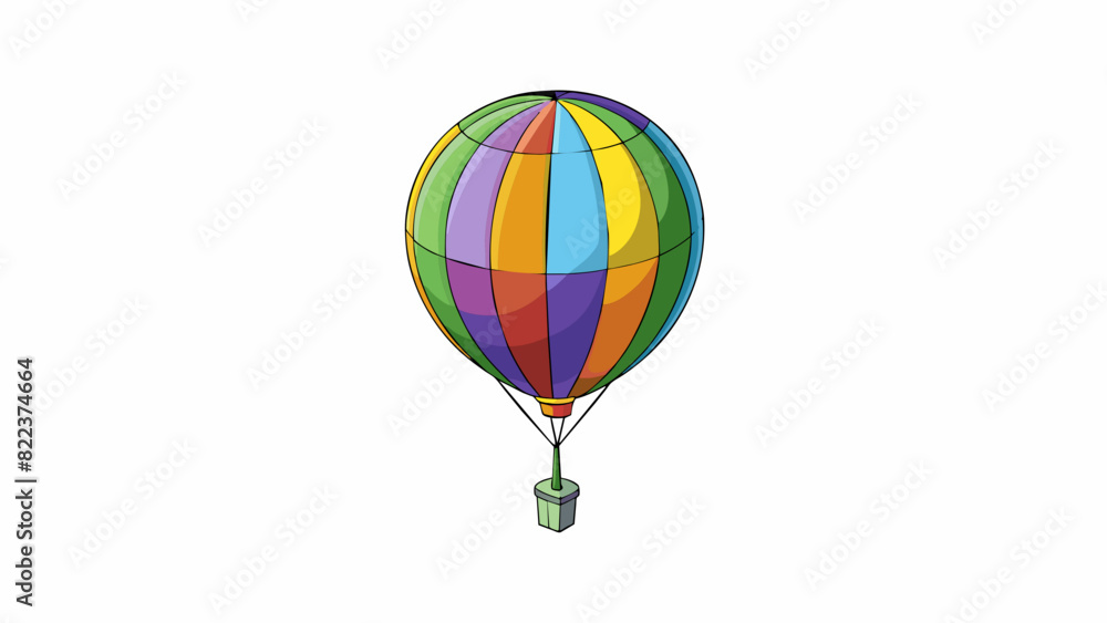 Aufkleber A balloon filled with helium This object is a thin stretchy material that is filled with gas. It has a round shape and can be different colors. When. Cartoon Vector