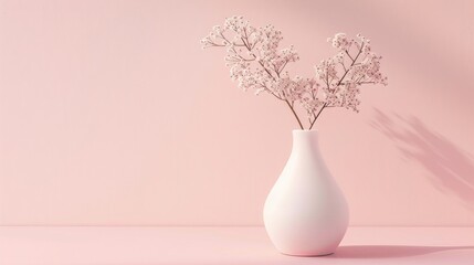 Serene Elegance: White Vase Adorning Table