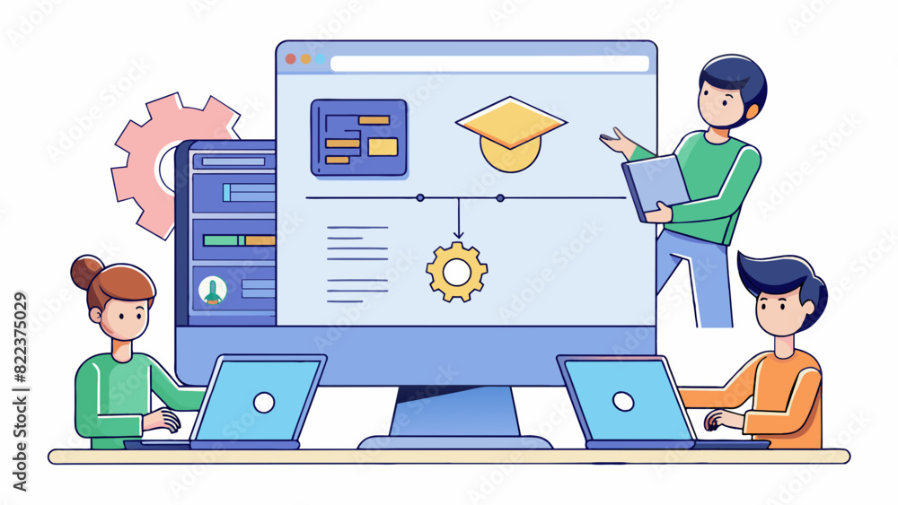 Aufkleber A coding course As technology becomes increasingly important in our daily lives this course aims to teach students the basics of coding through. Cartoon Vector