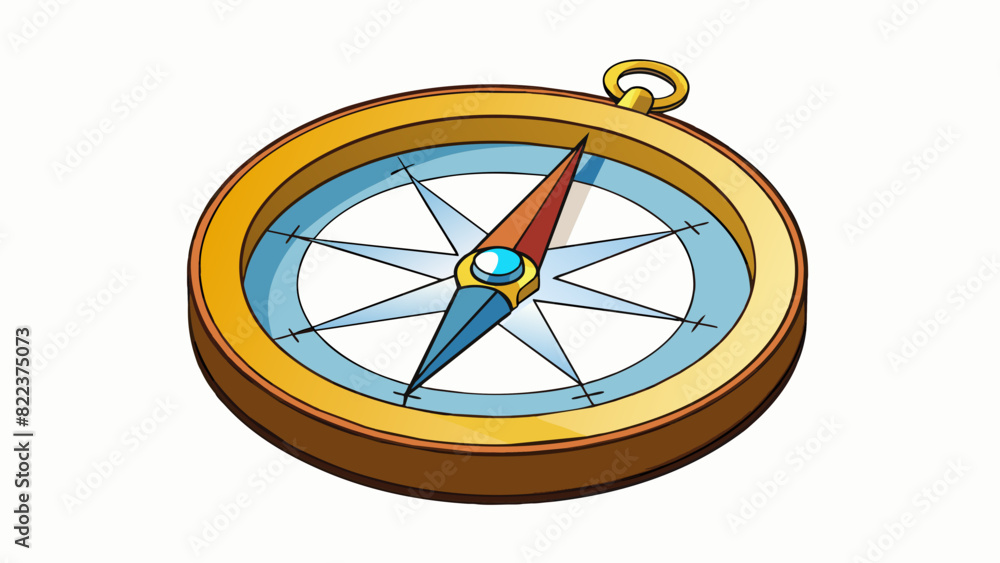 Poster A compass represents reason as it is a steady and reliable tool used for navigation just as reason helps guide us towards making logical and informed. Cartoon Vector