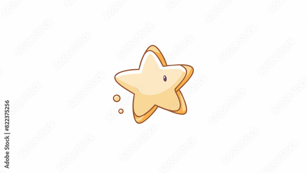 Poster A distant faint star that is ly visible to the d eye. Its light is soft and almost ethereal appearing as a small white dot in the vastness of space.. Cartoon Vector