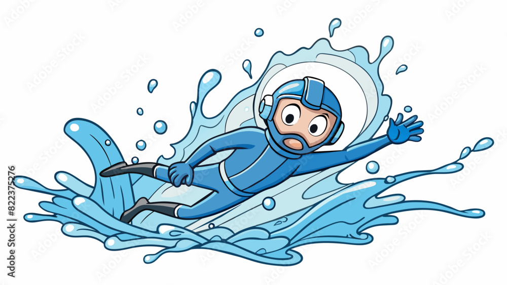 Poster a diver plunges into a body of water creating a powerful impact as they break the surface. the water