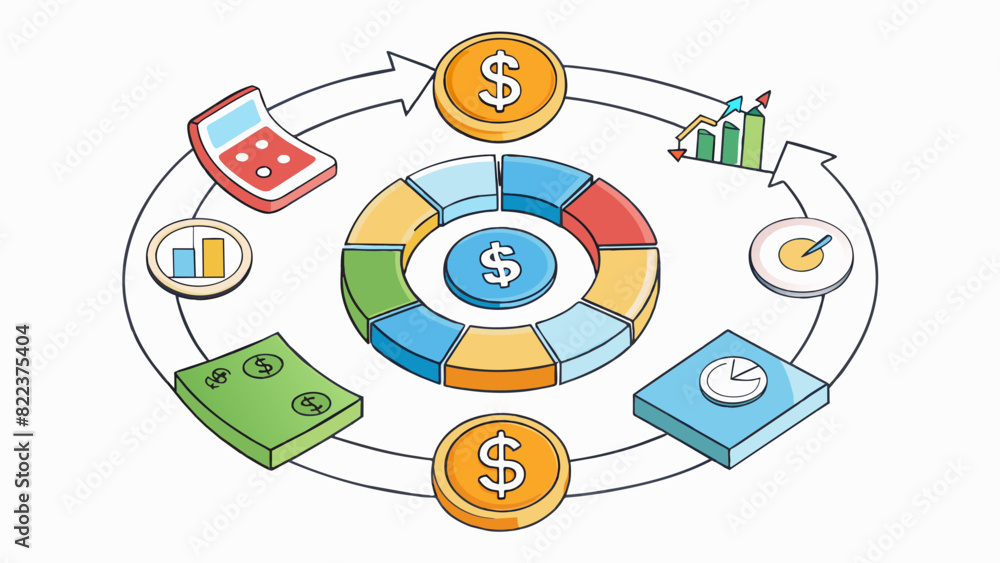 Poster a financial cycle the cycle of finance involves people earning money through work spending it on goo