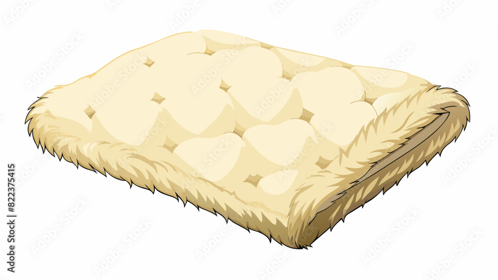 Fototapete A fluffy oversized blanket with a soft cashmerelike texture. The blanket is a light cream color with a subtle diamond pattern adding to its elegance.. Cartoon Vector