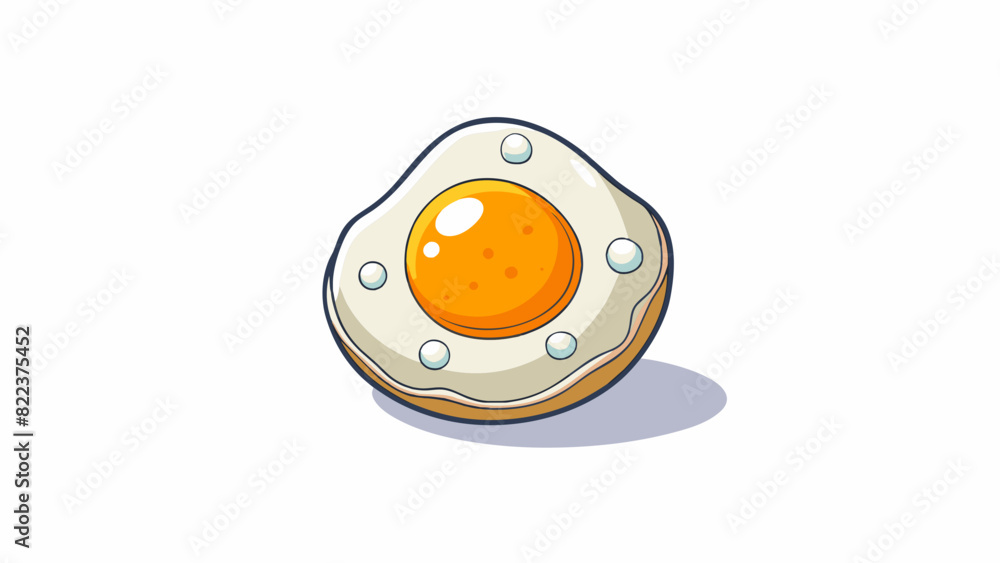 Poster A fragile smooth object with a unique oblong shape. Its shell is white and slightly porous with tiny specks covering its surface. Inside there is a. Cartoon Vector