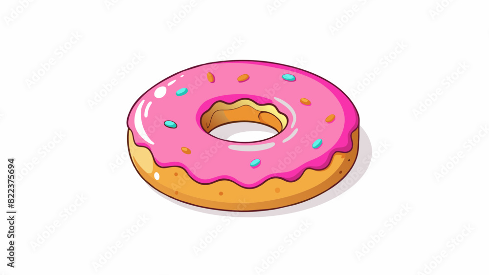 Aufkleber a hole in the middle of a doughnut revealing a sweet gooey center. the hole is perfectly circular an