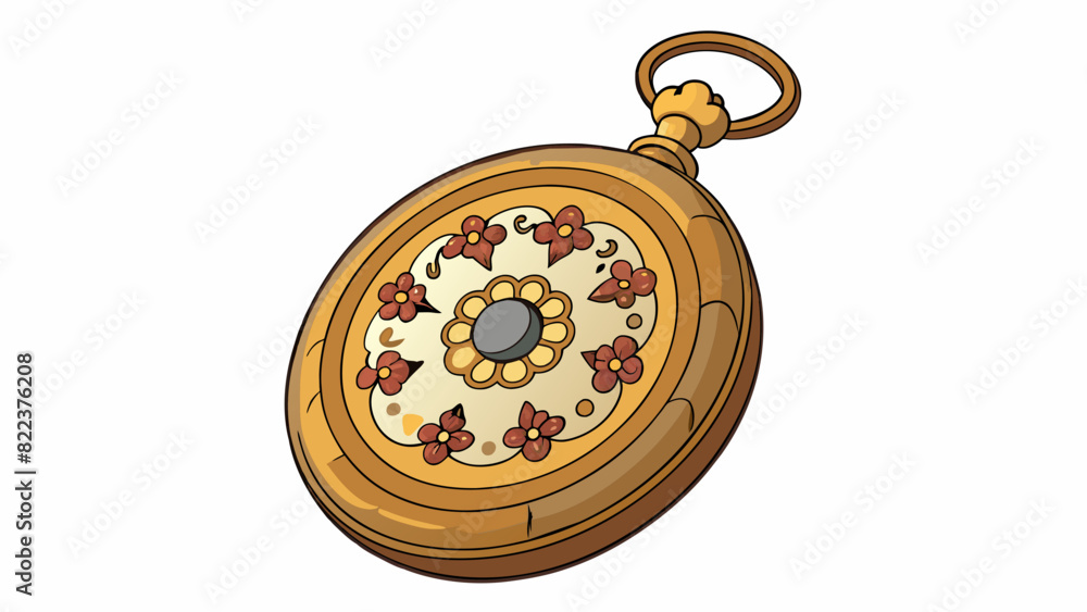 Poster an antique pocket watch its intricate back plate engraved with delicate floral patterns and a small 
