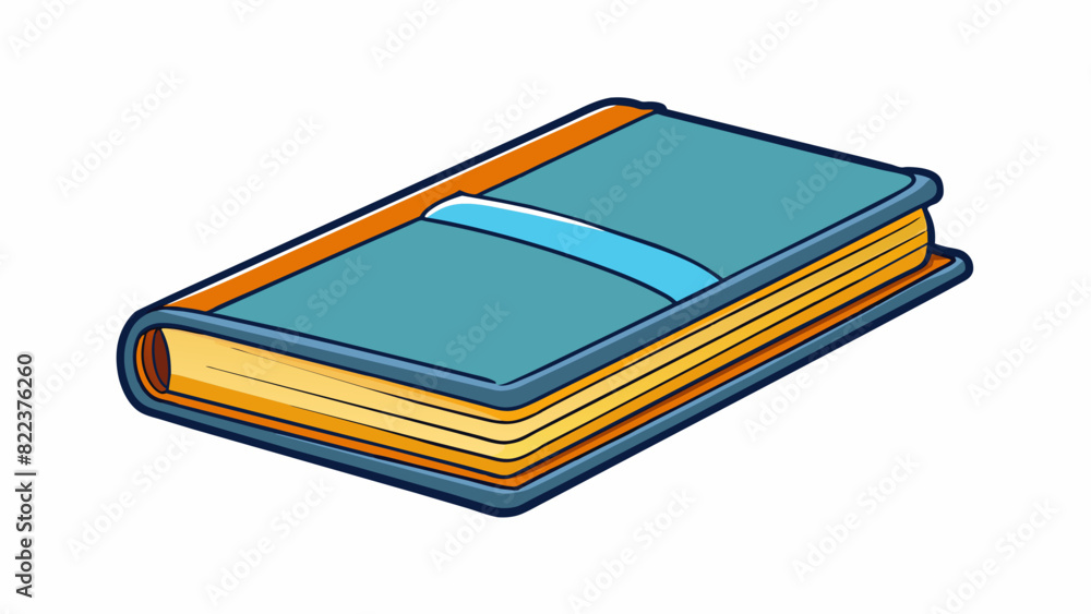 Poster A new notebook its pages untouched and pristine holding endless possibilities and potential.. Cartoon Vector