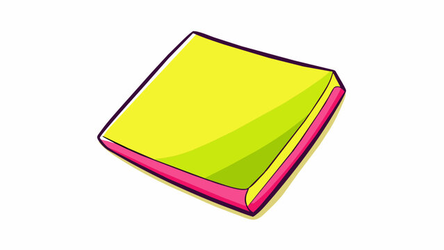 A neoncolored sticky note its edges bright and crisp with a strong adhesive. The surface is smooth and glossy perfect for writing quick reminders or. Cartoon Vector