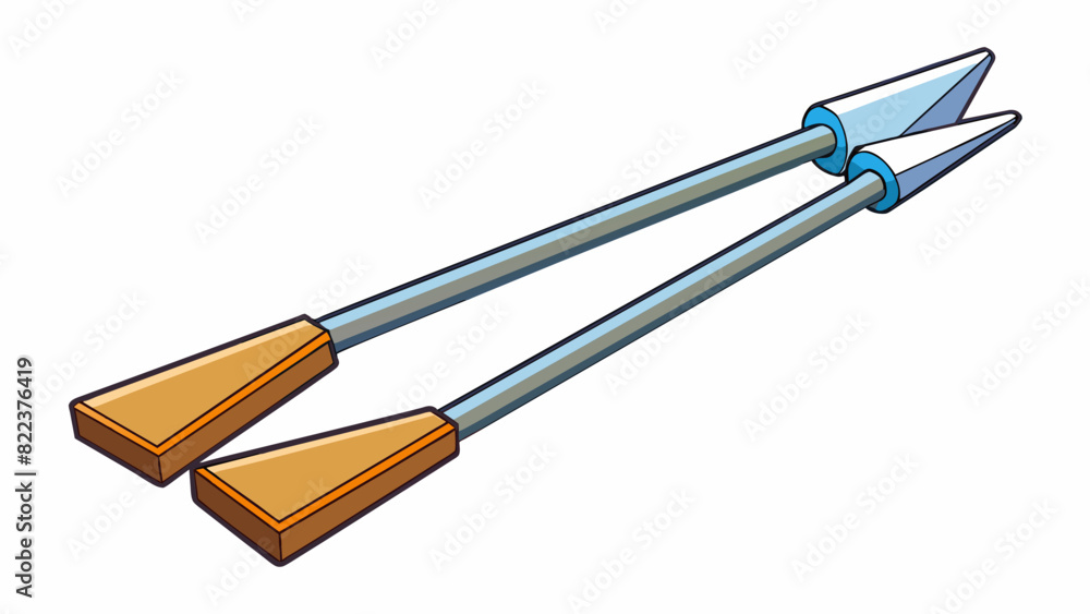 Poster A pair of pointed triangular structures that sit side by side and connect to a long flat base. The base is covered in soft fuzzy material while the. Cartoon Vector