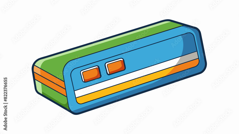 Aufkleber a plastic card with a magnetic strip on the back used for entering a parking lot.. cartoon vector