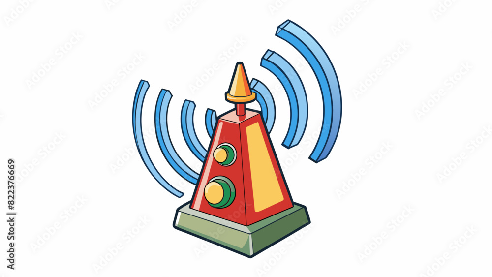Poster A radio station broadcast Signal is a series of varying sound waves that can be heard clearly and consistently through a radio receiver carrying a. Cartoon Vector