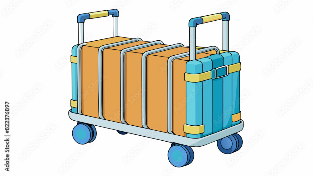 Poster a set of lightweight and foldable luggage with durable wheels and spacious compartments makes travel