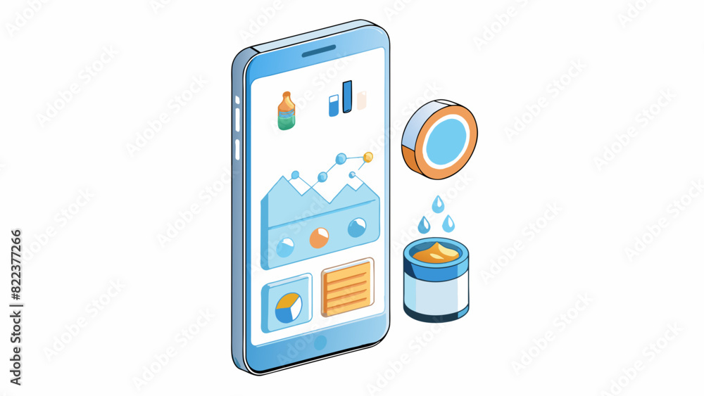 Poster A software development project A team of programmers will work together to create a mobile application that helps users track their daily water. Cartoon Vector