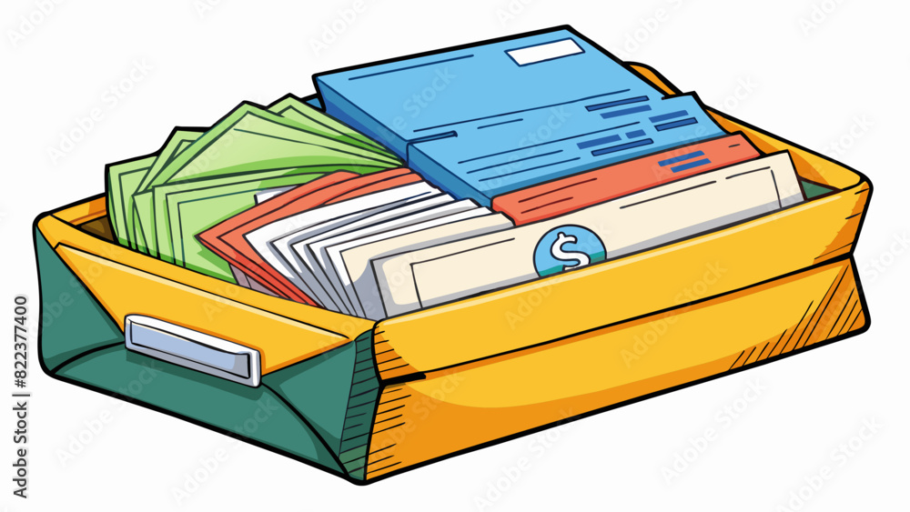 Aufkleber a stack of envelopes each labeled with a different cate for saving money such as vacation fund or em