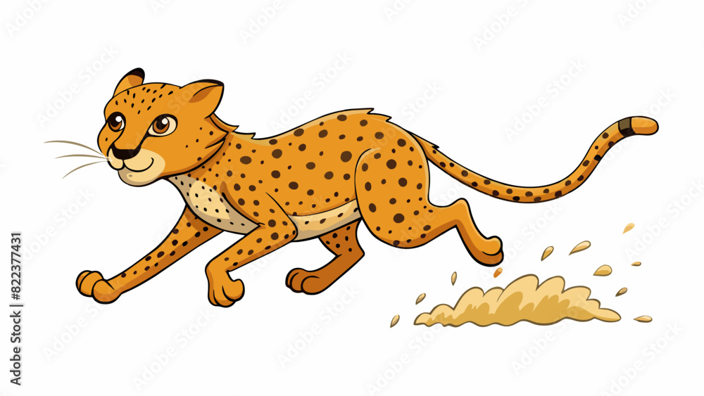 Poster as the cheetah ran through the grasslands its powerful legs propelled it forward with incredible spe