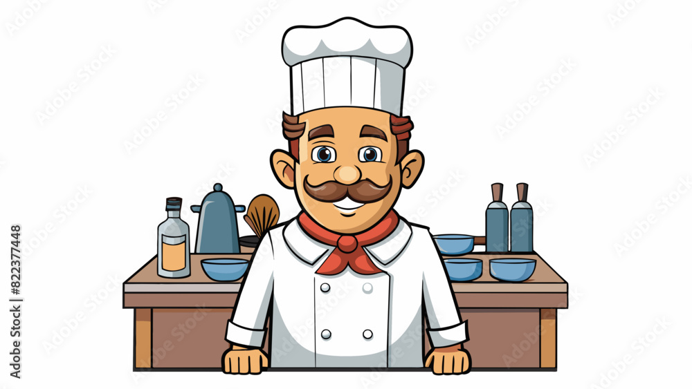 Poster a strict manager at a restaurant navigating the hustle and bustle of the kitchen with military preci
