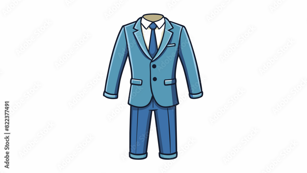 Poster A suit is a versatile ensemble that can be worn in a professional setting or dressed up for a special event. The jacket is usually singleed with. Cartoon Vector