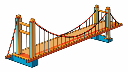 A sy bridge illustrates reason as it is built with precision and foresight to ensure safe and efficient transportation much like how reason helps us. Cartoon Vector