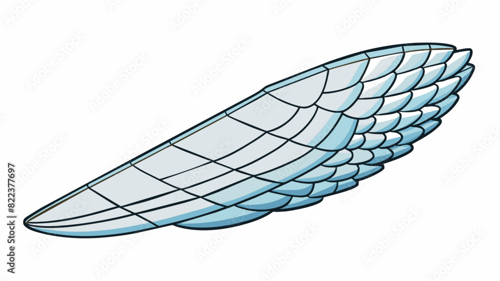 Poster at first glance the wing appeared to be made of plain gray fabric. but upon closer inspection it was