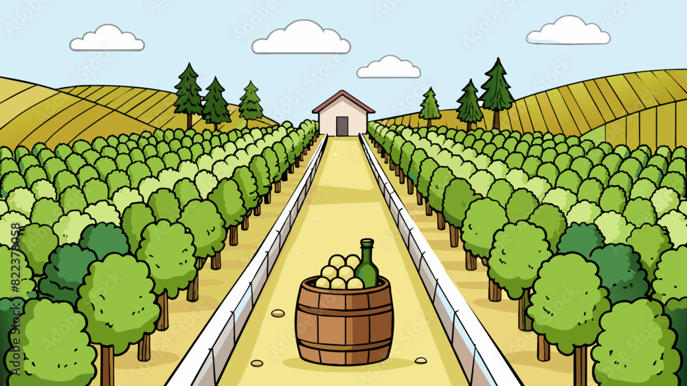 Poster a wine tour takes you through vast vineyards filled with neat rows of plump gs as far as the eye can