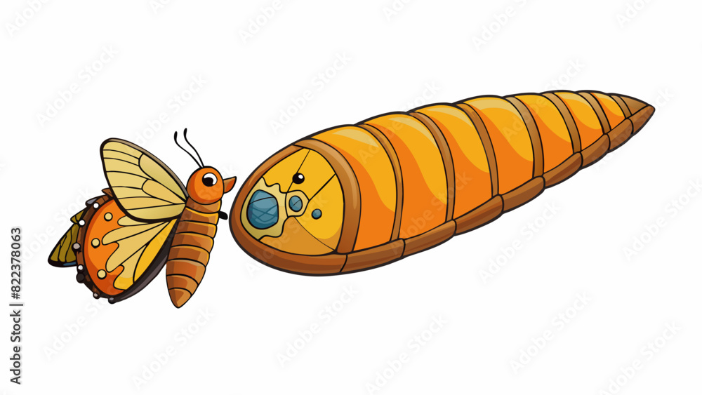 Poster a wooden co splitting down the middle as a butterfly struggles to break free. its delicate wings unf