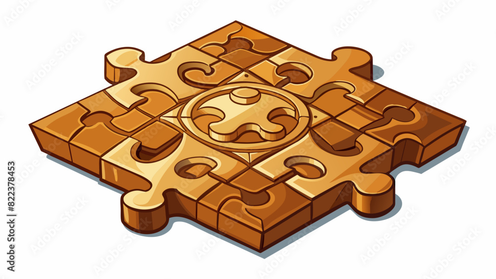 Poster In this lesson you will be given a small wooden puzzle to solve. The puzzle has intricate patterns and shapes representing the complexity of the topic. Cartoon Vector