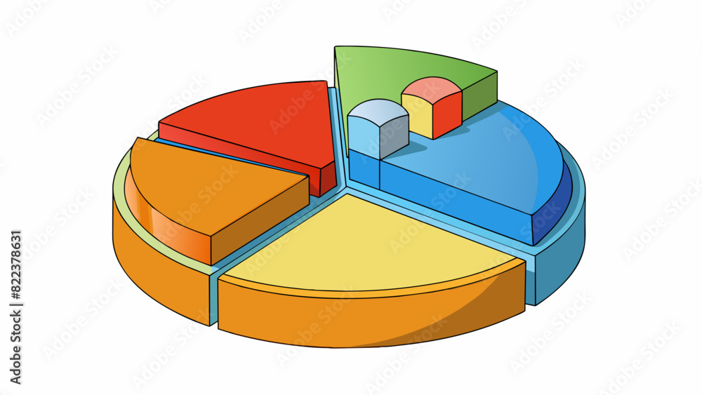 Poster Pie Chart A pie chart is a circular chart divided into sections much like a pizza. Each section represents a different cate or group with the size of. Cartoon Vector