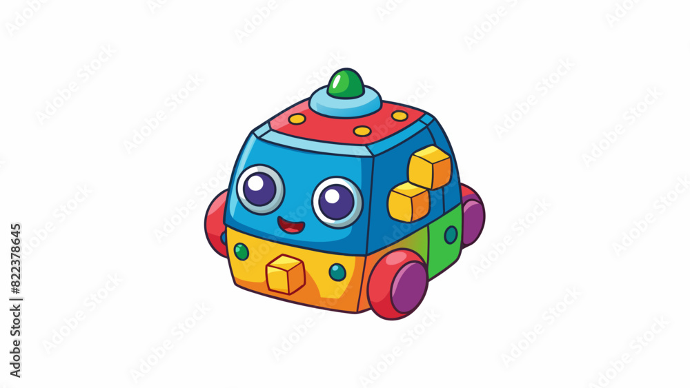 Poster Plastic Toy A small brightly colored object with various shapes and textures made from a durable and light material. It can be molded into different. Cartoon Vector