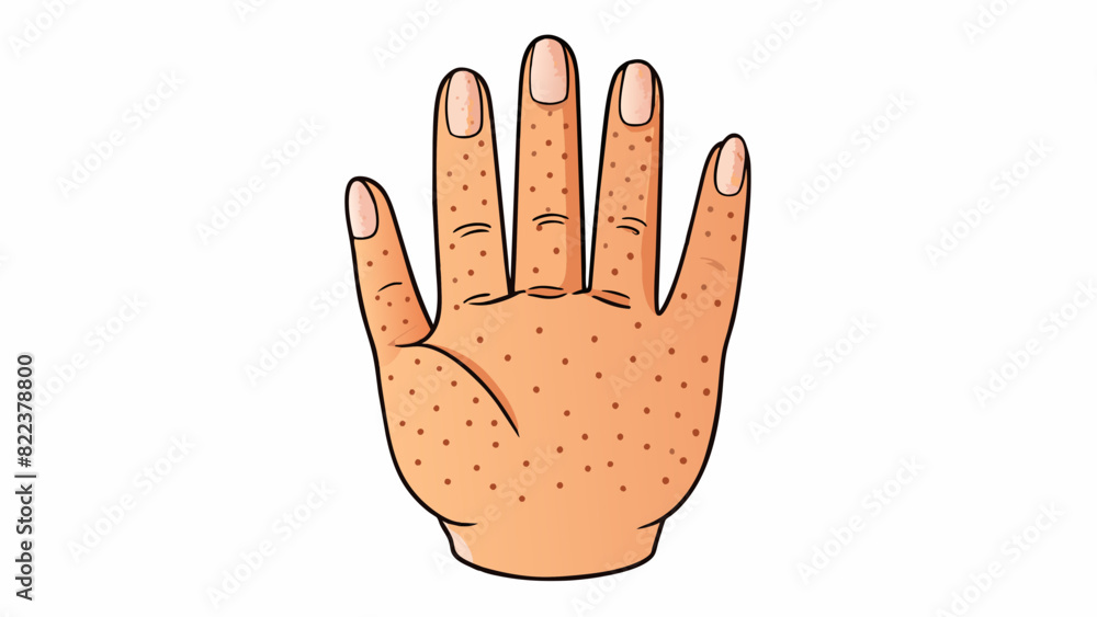 Poster the back of a persons hand lined with delicate s freckles and scars with each finger ending in a nea